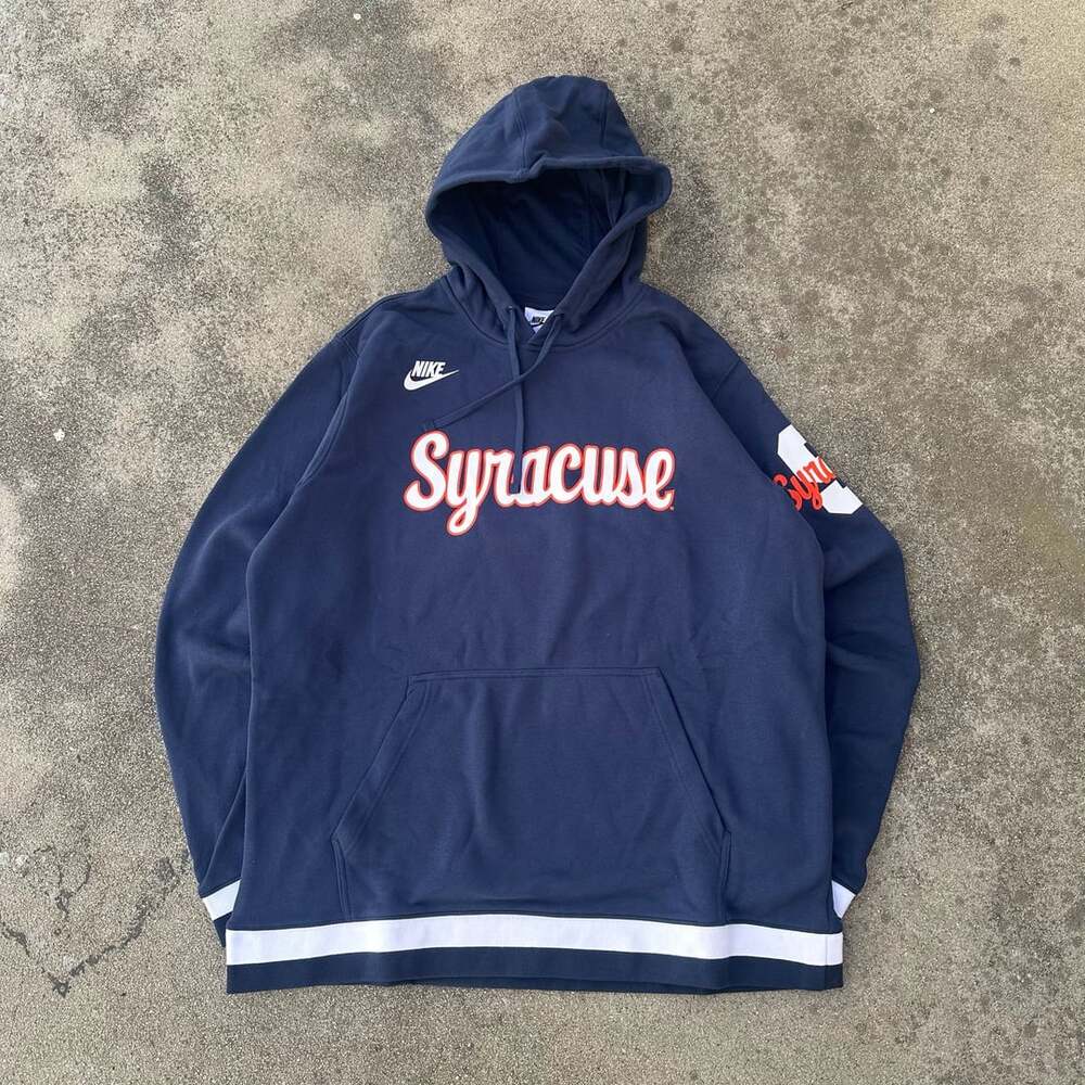 Nike Syracuse University Navy Blue Club Fleece Hoodie with Tags Size XXL